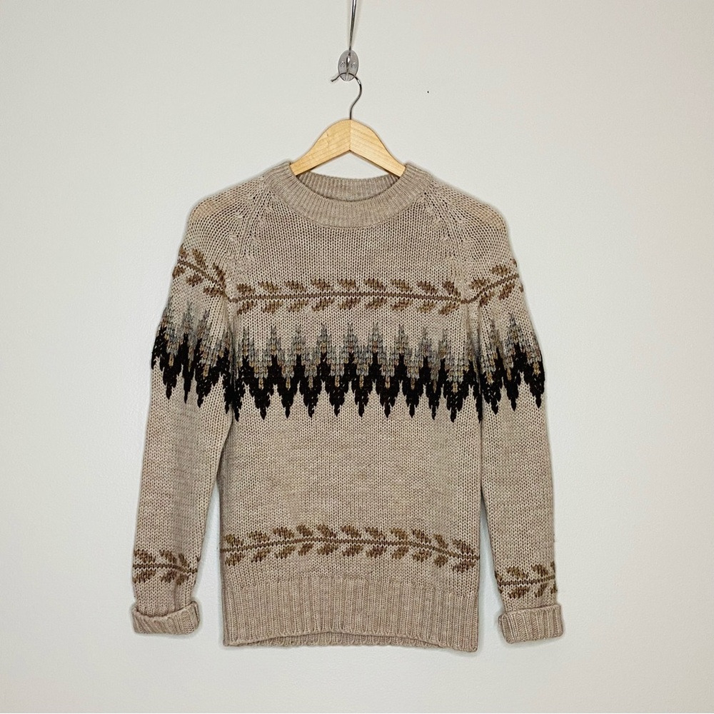 Vintage Crew Neck Fair Isle Sweater
